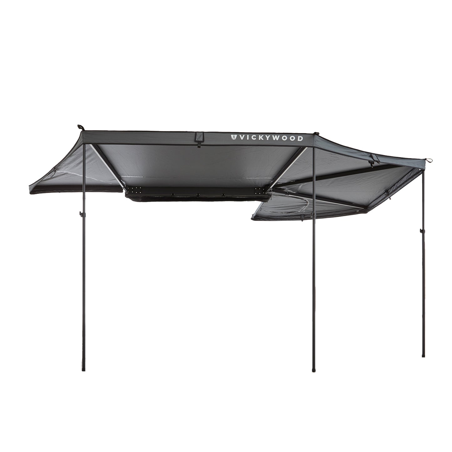 Vickywood 270° Markise LEAF EXTENDED Links 200 cm grau