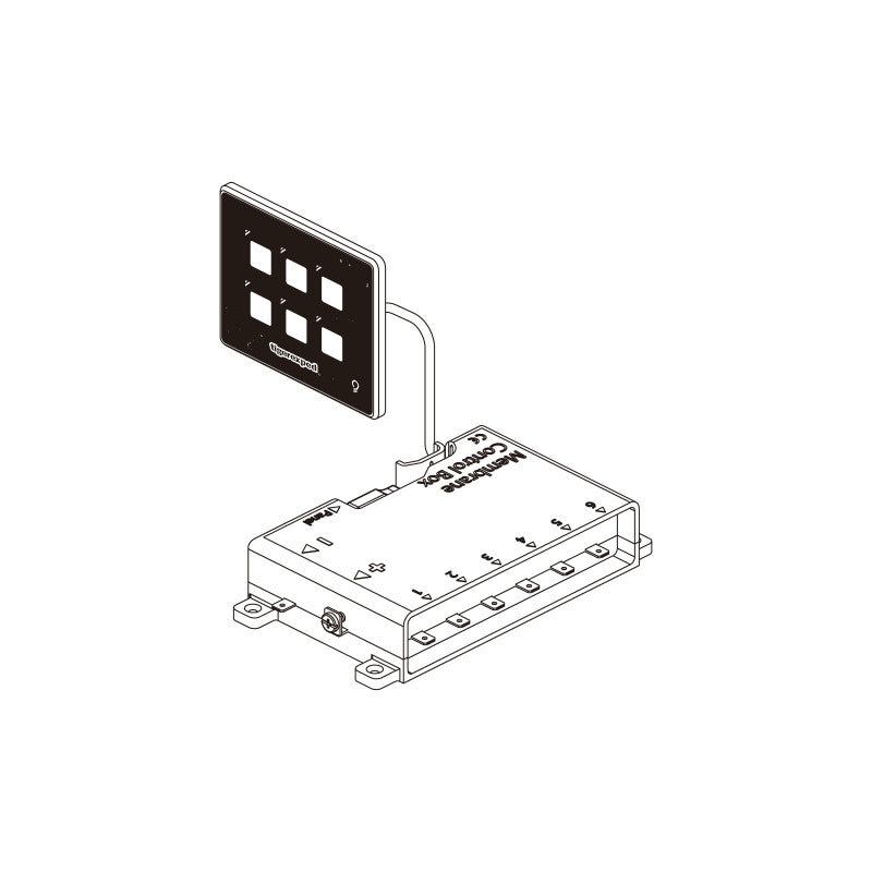 Schalttafel Boot / Wohnmobil 12V u. 24V flexible Montage dank REMOTE PANEL, 6 Ports mit Bluetooth