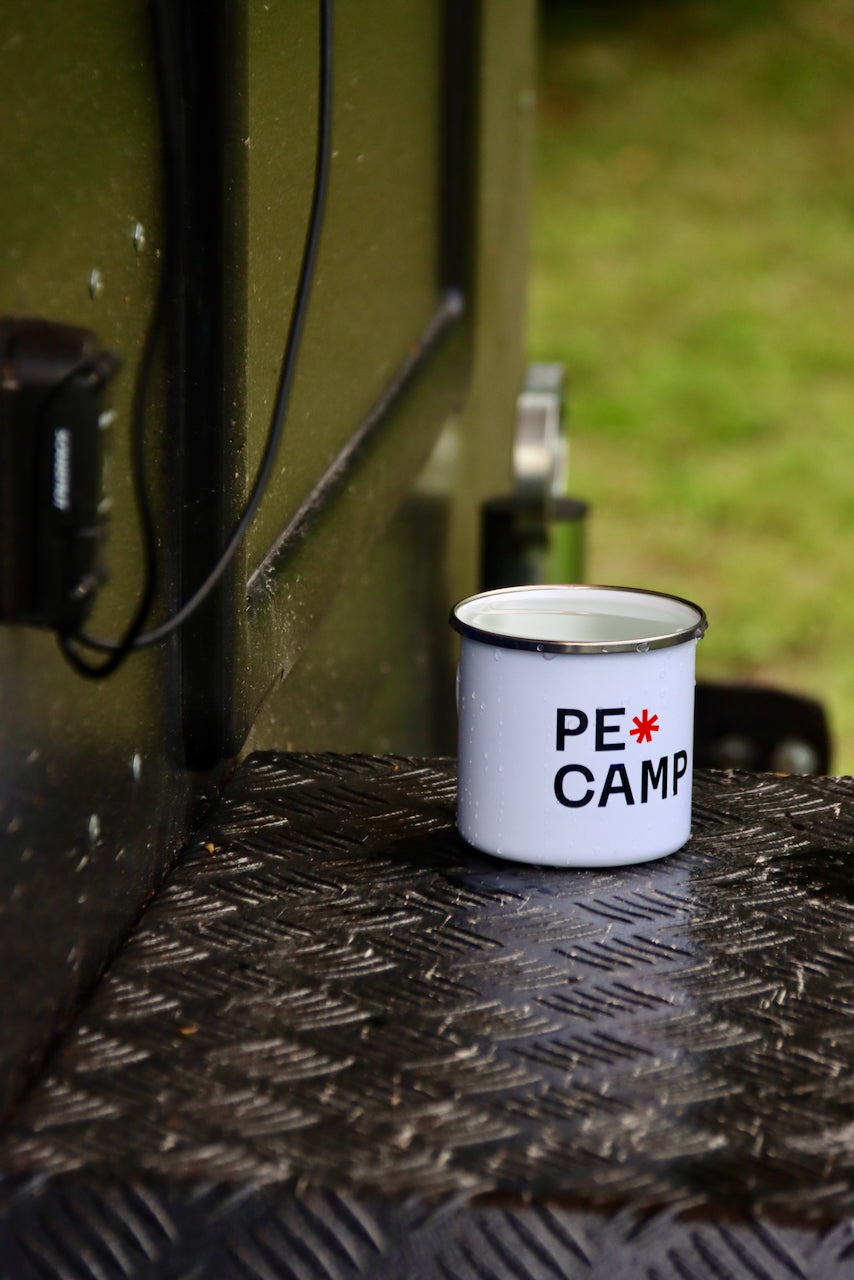 Emaille Camping Tasse PE*CAMP