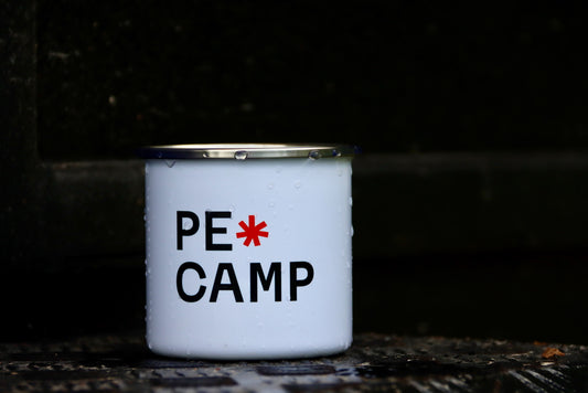 Emaille Camping Tasse PE*CAMP