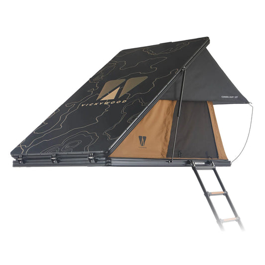 Vickywood Cumaru Light 127 ECO Alu Hartschalendachzelt, goldbraun